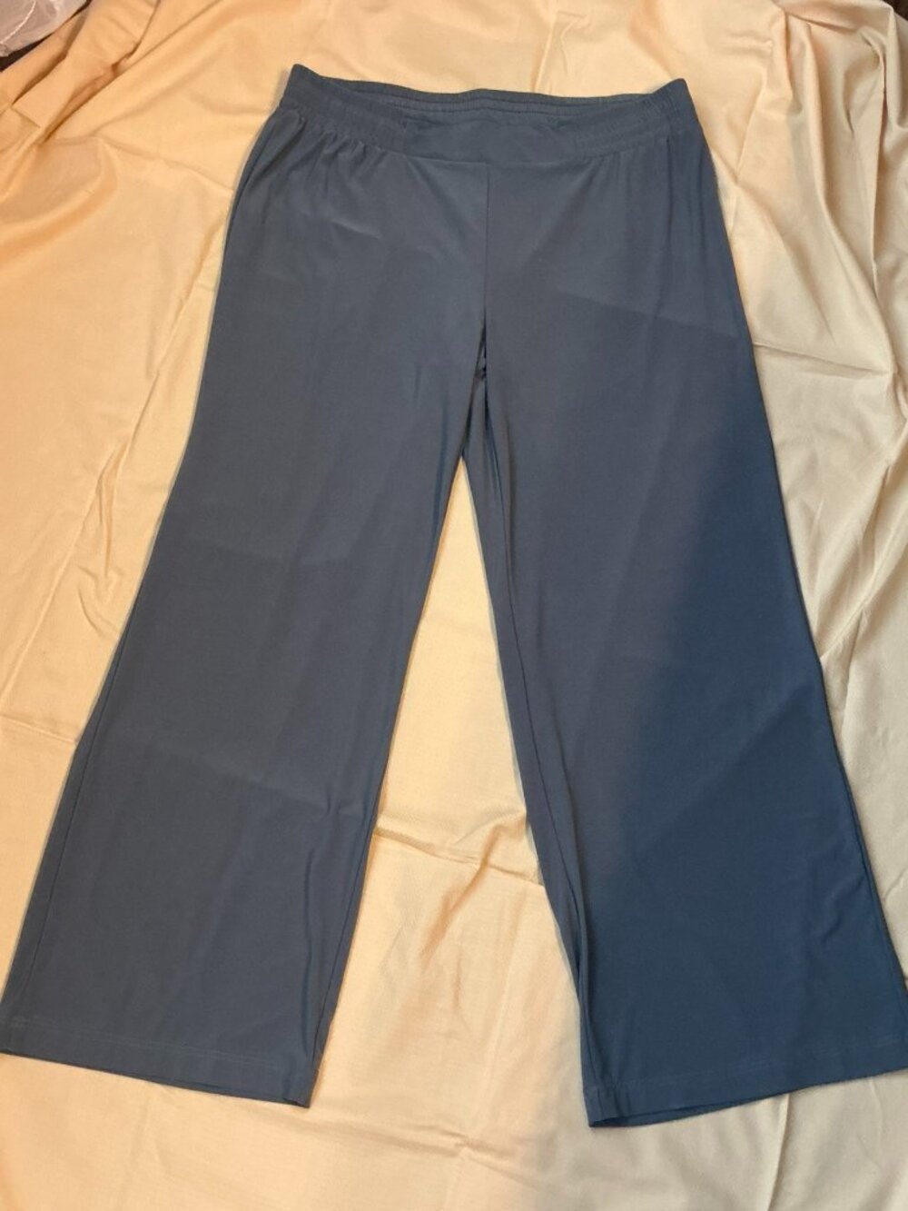 IMAN Womens Grey Rouched/Smocked Pull-On Waist Wrinkle-Free Slinky Knit Pants XL